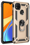 Xiaomi Redmi 9C Kılıf Sofya Yüzüklü Silikon Kapak - Gold