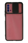 Xiaomi Redmi 9T Kılıf Palm Buzlu Kamera Sürgülü Silikon - Siyah