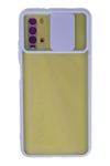 Xiaomi Redmi 9T Kılıf Palm Buzlu Kamera Sürgülü Silikon - Lila