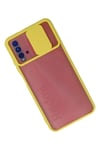 Xiaomi Redmi 9T Kılıf Palm Buzlu Kamera Sürgülü Silikon - Sarı