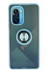 Xiaomi Redmi K40 Kılıf Montreal Yüzüklü Silikon Kapak - Buz Mavi