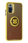 Xiaomi Redmi Note 10 Kılıf Montreal Yüzüklü Silikon Kapak - Sarı