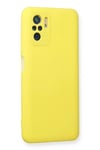 Xiaomi Redmi Note 10 Kılıf Nano içi Kadife Silikon - Sarı
