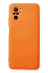 Xiaomi Redmi Note 10 Kılıf Nano içi Kadife Silikon - Turuncu