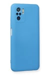 Xiaomi Redmi Note 10 Kılıf Nano içi Kadife Silikon - Mavi