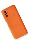 Xiaomi Redmi Note 10 Kılıf Nano içi Kadife Silikon - Turuncu