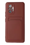 Xiaomi Redmi Note 10 Pro Kılıf Kelvin Kartvizitli Silikon - Bordo