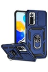 Xiaomi Redmi Note 10 Pro Kılıf Pars Lens Yüzüklü Silikon - Lacivert