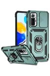 Xiaomi Redmi Note 10 Pro Kılıf Pars Lens Yüzüklü Silikon - Yeşil