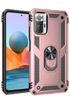 Xiaomi Redmi Note 10 Pro Kılıf Sofya Yüzüklü Silikon Kapak - Rose