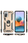 Xiaomi Redmi Note 10 Pro Kılıf Sofya Yüzüklü Silikon Kapak - Gold