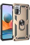 Xiaomi Redmi Note 10 Pro Kılıf Sofya Yüzüklü Silikon Kapak - Gold