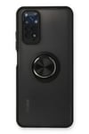 Xiaomi Redmi Note 11 Kılıf Montreal Yüzüklü Silikon Kapak - Siyah