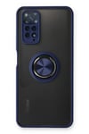 Xiaomi Redmi Note 11 Kılıf Montreal Yüzüklü Silikon Kapak - Lacivert