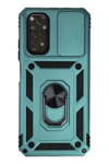 Xiaomi Redmi Note 11 Kılıf Pars Lens Yüzüklü Silikon - Yeşil
