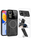 Xiaomi Redmi Note 11 Pro Kılıf Joy Lens Standlı Kapak - Mor
