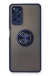 Xiaomi Redmi Note 11 Pro Kılıf Montreal Yüzüklü Silikon Kapak - Lacivert