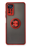 Xiaomi Redmi Note 11 Pro Kılıf Montreal Yüzüklü Silikon Kapak - Kırmızı