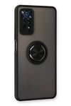 Xiaomi Redmi Note 11 Pro Kılıf Montreal Yüzüklü Silikon Kapak - Siyah
