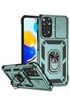 Xiaomi Redmi Note 11 Pro Kılıf Pars Lens Yüzüklü Silikon - Yeşil