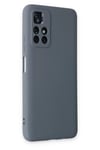 Xiaomi Redmi Note 11T Kılıf Nano içi Kadife Silikon - Gri