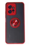 Xiaomi Redmi Note 12 4G Kılıf Montreal Yüzüklü Silikon Kapak - Kırmızı