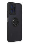 Xiaomi Redmi Note 12 4G Kılıf Montreal Yüzüklü Silikon Kapak - Siyah