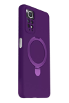 Xiaomi Redmi Note 12 Pro 4G Regal Magsafe Standlı Kapak - Derin Mor