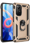 Xiaomi Redmi Note 12S Kılıf Sofya Yüzüklü Silikon Kapak - Gold