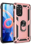 Xiaomi Redmi Note 12S Kılıf Sofya Yüzüklü Silikon Kapak - Rose
