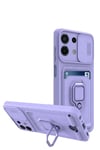 Xiaomi Redmi Note 13 4G Kılıf Zuma Kartvizitli Yüzüklü Silikon - Lila