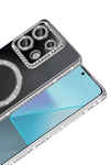 Xiaomi Redmi Note 13 Pro 4G Joke Simli Magneticsafe Kılıf - Gümüş