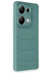 Xiaomi Redmi Note 13 Pro 4G Kılıf Bibercas Silikon Kapak - Koyu Yeşil