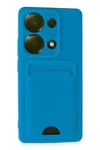 Xiaomi Redmi Note 13 Pro 4G Kılıf Kelvin Kartvizitli Silikon - Mavi