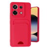 Xiaomi Redmi Note 13 Pro 5G Kılıf Kelvin Kartvizitli Silikon - Kırmızı