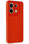 Xiaomi Redmi Note 13 Pro 5G Kılıf Petek Silikon Kapak - Kırmızı
