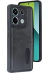 Xiaomi Redmi Note 13 Pro 5G Kılıf Sara Kartvizitli Deri Kılıf - Siyah
