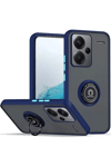 Xiaomi Redmi Note 13 Pro Plus Kılıf Montreal Yüzüklü Silikon Kapak - Lacivert
