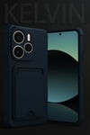 Xiaomi Redmi Note 14 4G Kelvin Kartvizitli Silikon - Koyu Yeşil
