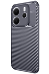 Xiaomi Redmi Note 14 4G Kılıf Auto Focus Karbon Kapak - Lacivert