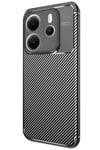 Xiaomi Redmi Note 14 4G Kılıf Auto Focus Karbon Kapak - Siyah