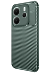 Xiaomi Redmi Note 14 4G Kılıf Auto Focus Karbon Kapak - Koyu Yeşil