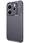 Xiaomi Redmi Note 14 4G Kılıf Auto Focus Karbon Kapak - Lacivert