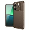 Xiaomi Redmi Note 14 4G Kılıf Auto Focus Karbon Kapak - Kahverengi