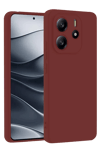 Xiaomi Redmi Note 14 4G Kılıf First Silikon - Bordo
