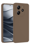 Xiaomi Redmi Note 14 4G Kılıf First Silikon - Kahverengi
