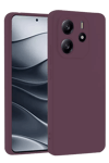 Xiaomi Redmi Note 14 4G Kılıf First Silikon - Mürdüm
