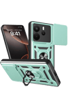 Xiaomi Redmi Note 14 4G Pars Lens Yüzüklü Silikon - Yeşil