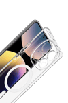 Xiaomi Redmi Note 14 Pro 4G Combo Sert Şeffaf Magsafe Kapak - Şeffaf