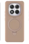 Xiaomi Redmi Note 14 Pro 4G Regal Magsafe Standlı Kapak - Çöl Titanyum
